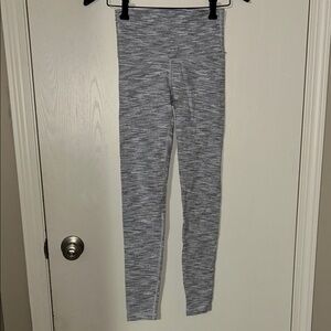Ivivva White, Grey & Black Thinly Striped Exercise Leggings